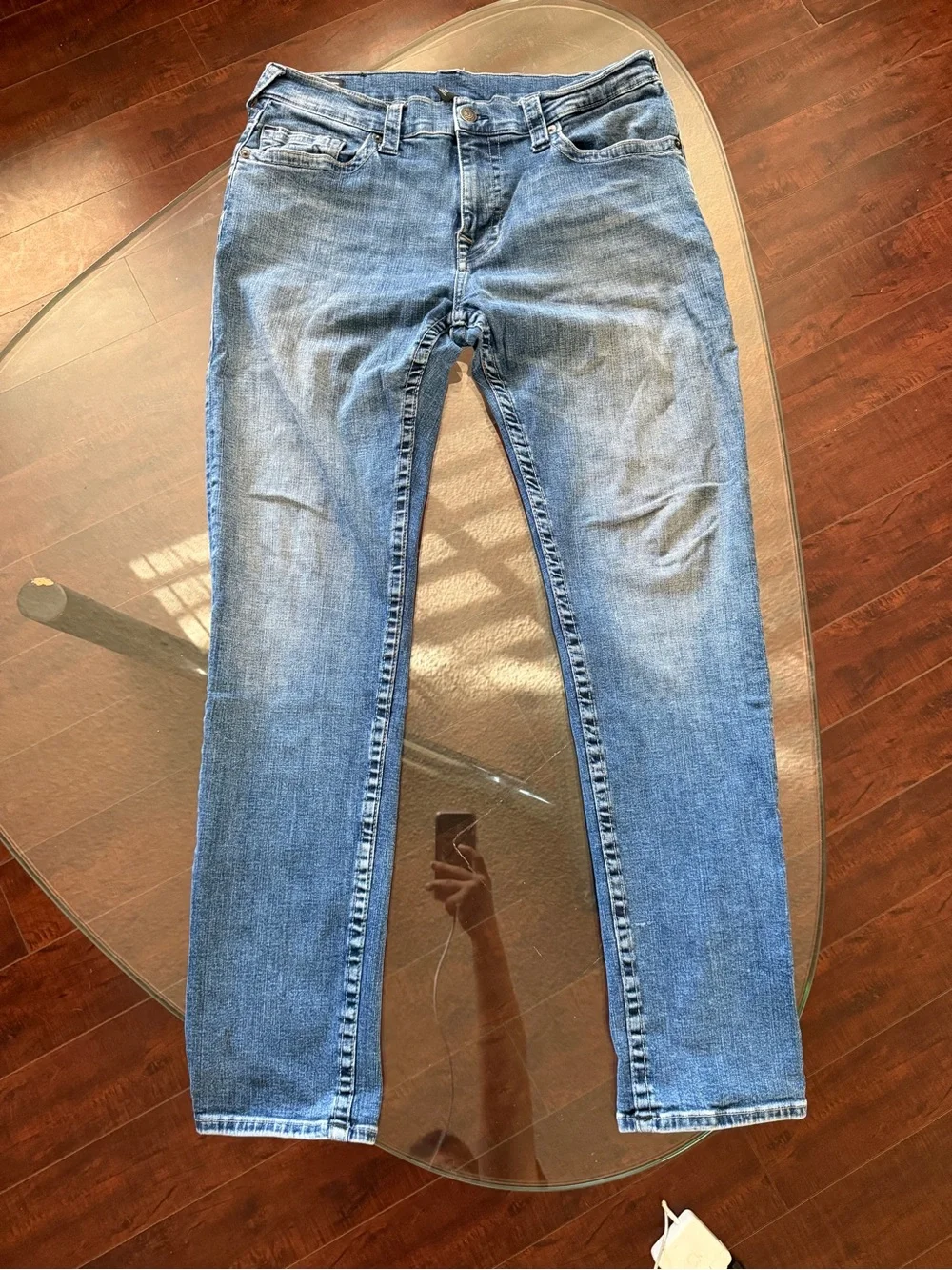 True Religion Men's Skinny Jeans in Medium Blue Wash